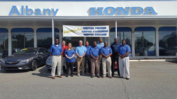 Albany Honda sales and management staff. October 2016