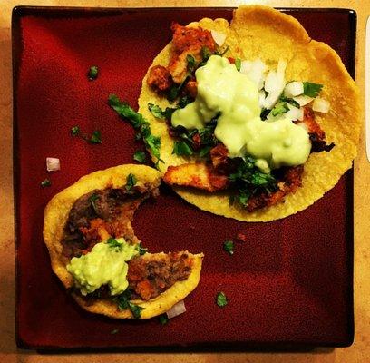 Al Pastor Pork taco and Sope- homemade tortilla and sope