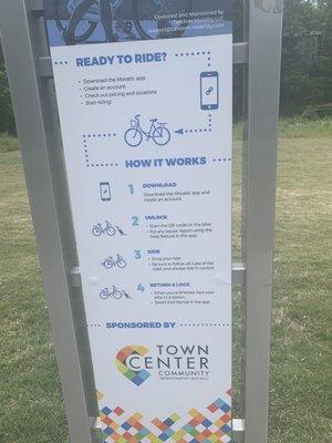 Bike rental instructions