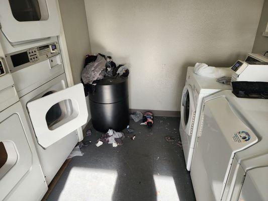 Dirty laundry room that's been like this all month.