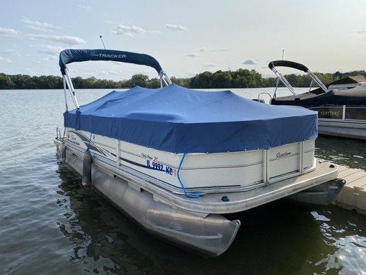 Boat put in water after winter storage at we bee waxin