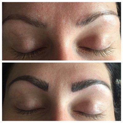 Microblading before and after