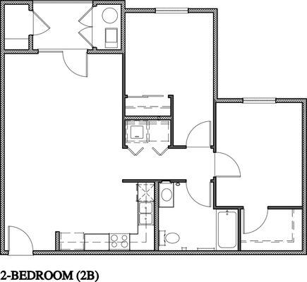 2 Bedroom apartment floorplan