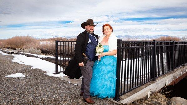 Winter wedding in Genoa NV.