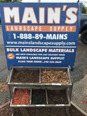 Samples of mulch available