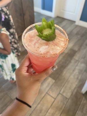 Spicy watermelon margarita