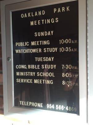 Several meeting times