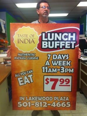 Sign for Taste of India in NLR