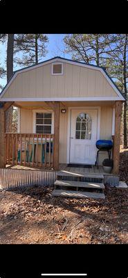 The Glamping Getaway tiny home is cozy and waiting for you!