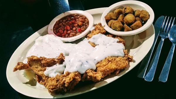 Chicken Fried Chicken with Mashed Potatoes and 2 sides