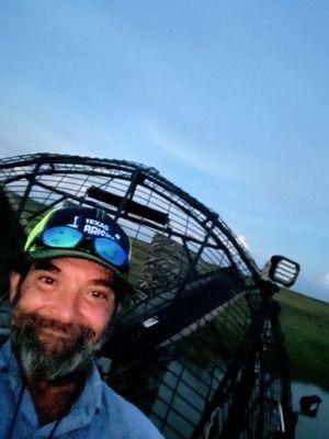 Airboats are one of his primary transportations.