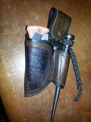 Boatswain`s mate sheath made for BM 3 Cook stationed in Point Loma.... the sheath is 100% hand made. ....,