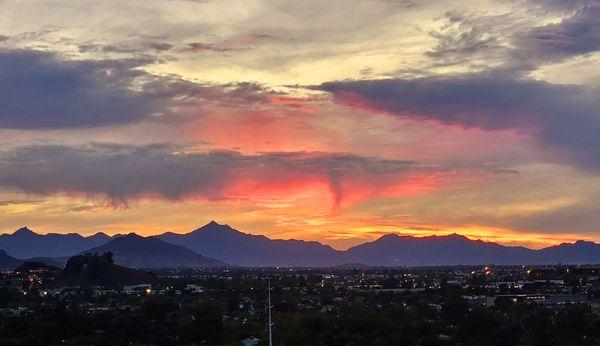 The view from our 12th floor apartment.