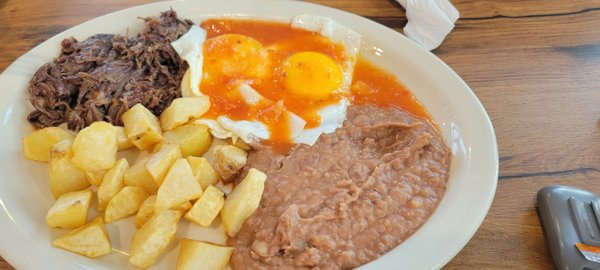 Barbacoa breakfast plate