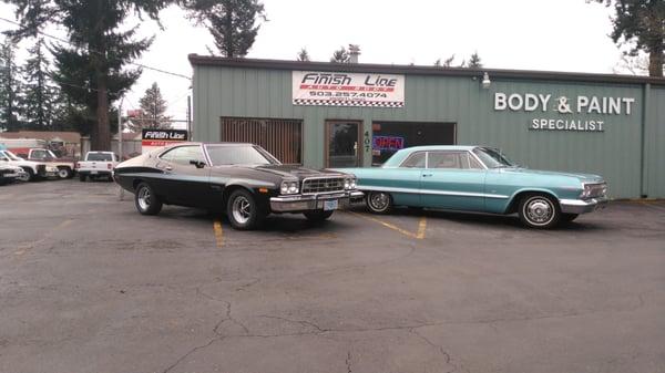 1963 IMPALA and a 1973 FORD GRAN TORINO SPORT