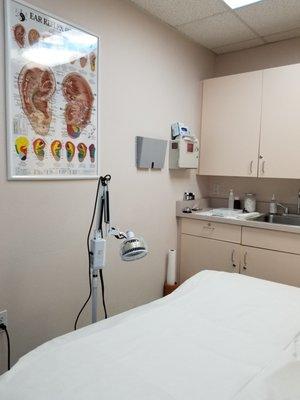 Heat lamps not only ensure that patients will not feel chilled during a treatment, they also provide therapeutic infrared heat.