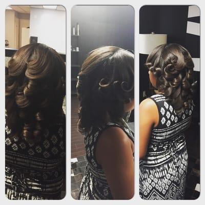 Relaxed client with Latoya signature curls