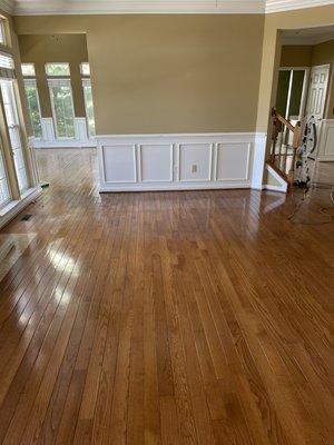 Hard wood floor cleaning