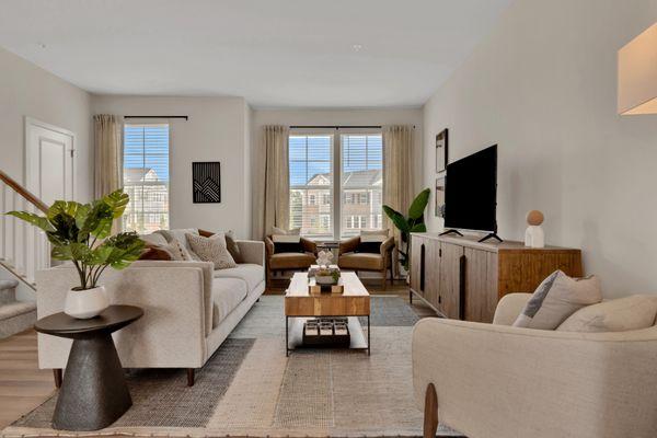 Townhomes equipped with vinyl wood plank flooring