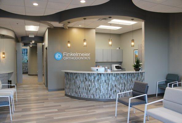 Finkelmeier Orthodontics front desk waiting room