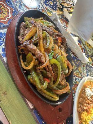 Steak fajitas