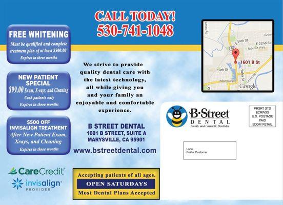 Keep Up Your Smile With These Bee-autiful Specials From B Street Dental.