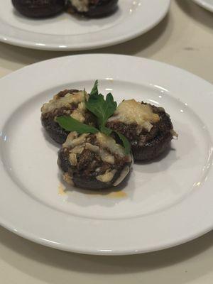 Chorizo and Manchego stuffed mushrooms