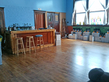 The inside of the winery