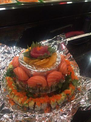 Sushi Birthday Cake, Happy Birthday to Khala