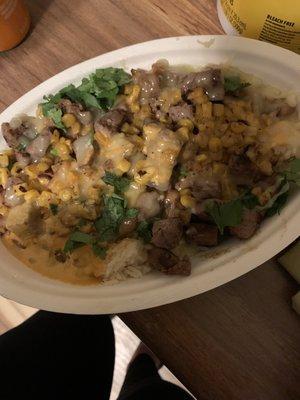 Steak burrito bowl