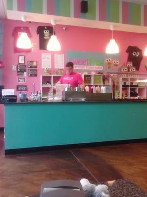 Inside sweet frog.