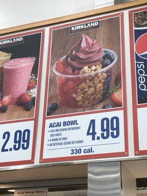 New $4.99 açaí bowls