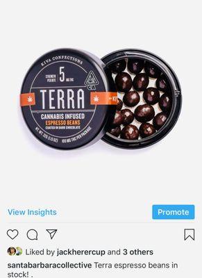 KIVA Terra Bites are crafted from micro-roasted Tanzanian coffee beans and coated in Kiva Dark Chocolate. With 5MG of THC per bite