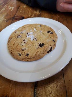 Salted chocolate chip cookie. Good flavor but sold stale and hard to eat.