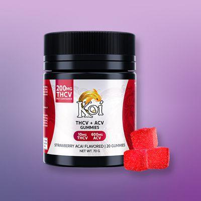 Koi's THCV Gummies with Apple Cider Vinegar offers natural wellness solutions designed to keep you moving!