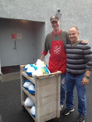 Dr. Dave donated some left over turkeys to the Salvation Army. No turkeys went to waste!