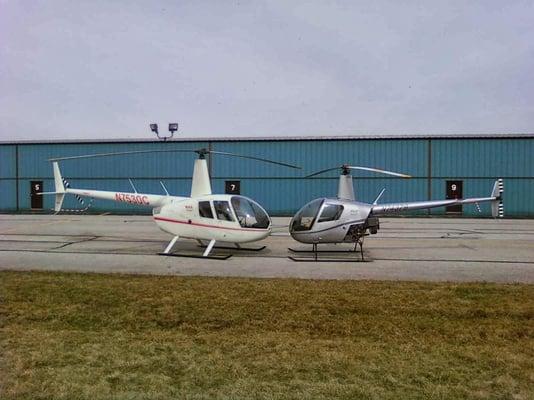 Robinson R22 and R44 helicopters.