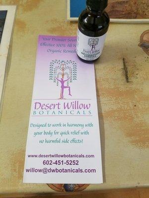 Desert willow botanicals Inflammation formula. My dad has been suffering from back pain he thought was his hip. This helped a lot.