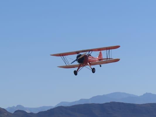 Flying around Avra Valley in a 1940 Waco biplane!