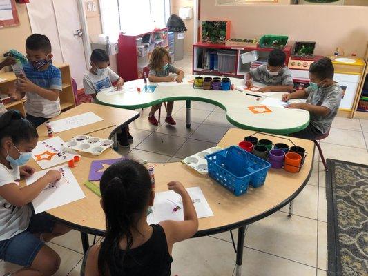 Earth Day! Making Wind Socks and discussing solar power, wind power, and becoming eco friendly.  @ Joyland Preschool 562-863-9960