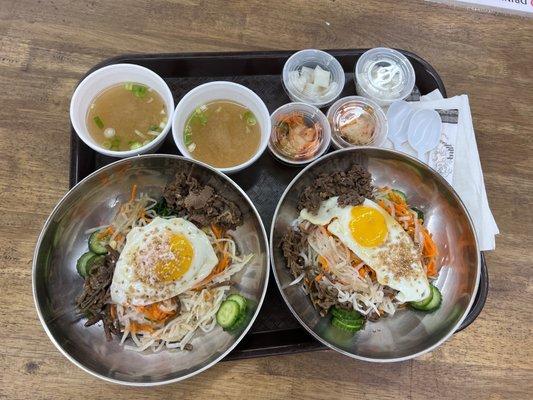 7/3/2023 $6 bibimbap!! comes with miso soupies