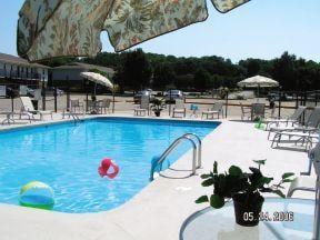 One of the two pools at Executive Lodge.