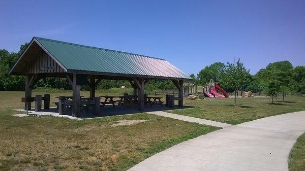 shelter near the parking lot