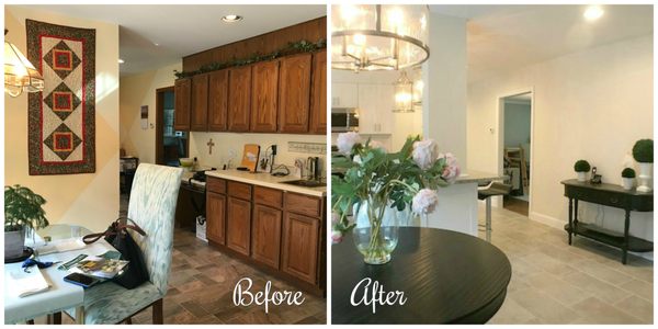 Kitchen remodel before and after