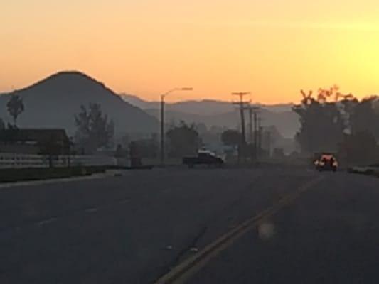 Beautiful sunset in Murrieta,CA where you get the comforts of city living with a country view.