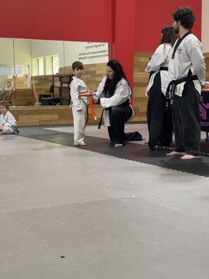 Taekwondo belt test