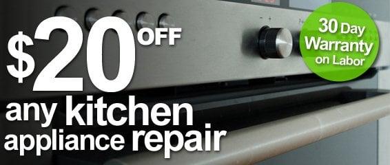 $20 off any Kitchen Appliance Repair