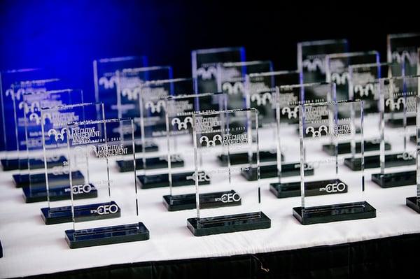 Awards on display for the Washington, DC Executive Management Awards ceremony hosted by Smart CEO