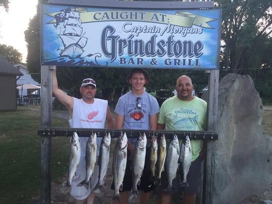 Lake trout, walleye, and Atlantic salmon