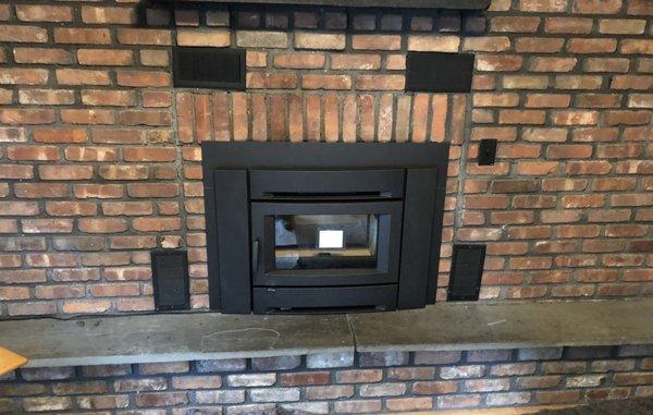 Beautiful stove installed by All Seasons Chimney at my home.  Thank you for your help!